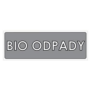 BIO ODPADY, płyta PVC 2 mm, 290x100 mm