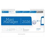 Biurkowy kalendarz 2026 - Maximanager niebieski słowacki