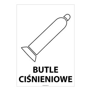 BUTLE CIŚNIENIOWE, naklejka 148x210 mm