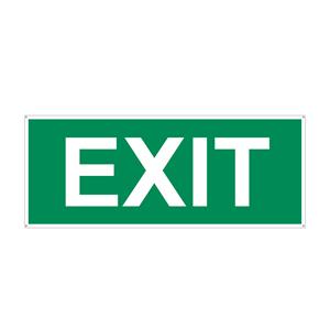 EXIT - bezpečnostná tabuľka, plast 2 mm s dierkami 300x120 mm