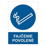 Fajčenie povolené,plast 1mm,148x210mm