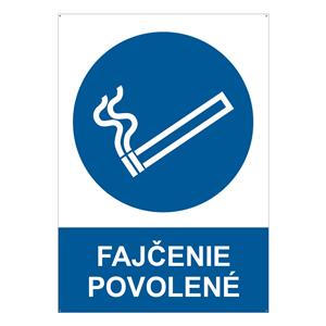 Fajčenie povolené, plast 2mm s dierkami-148x210mm