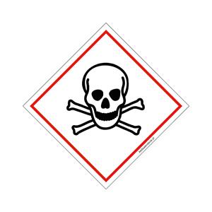 GHS 06 SUBSTANCJE TOKSYCZNE, naklejka 105x105 mm
