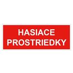 Hasiace prostriedky - bezpečnostná tabuľka, plast 2 mm 210x80 mm