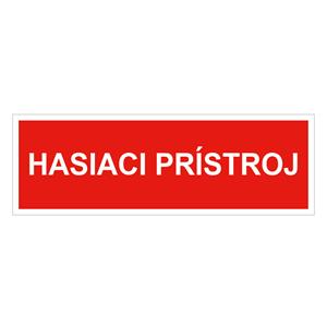 Hasiaci prístroj - bezpečnostná tabuľka, plast 1 mm 300x75 mm