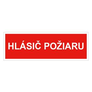 Hlásič požiaru - bezpečnostná tabuľka, plast 1 mm 150x50 mm