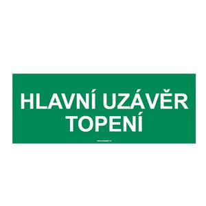 HLAVNÍ UZÁVĚR TOPENÍ, plast 1 mm 210x80 mm