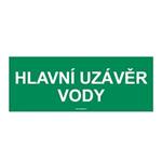 HLAVNÍ UZÁVĚR VODY, plast 1 mm 210x80 mm