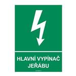 HLAVNÍ VYPÍNAČ JEŘÁBU, plast 1 mm, A4