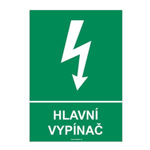 HLAVNÍ VYPÍNAČ, plast 1 mm, A4