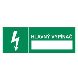 Hlavný vypínač, plast 2mm s dierkami-105x37mm