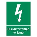 Hlavný vypínač výťahu, plast 1mm 210x297mm