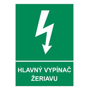 Hlavný vypínač žeriavu, plast 1mm 210x297mm