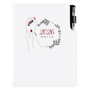 Kalendarz książkowy DESIGN tygodniowy A5 2026 czeski - Nails