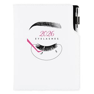 Kalendarz książkowy KOSMETYCZNY Eyelashes - DESIGN tygodniowy A5 2026 czeski