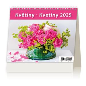 Kalendarz biurkowy 2025 - MiniMax Kwiaty