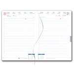 Kalendarz książkowy DESIGN dzienny A4 2025 - biały - Słowacja - flaga