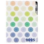 Kalendarz książkowy DESIGN dzienny A4 2025 - Mandala kolorowy