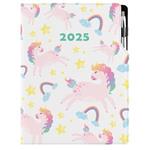 Kalendarz książkowy DESIGN dzienny A4 2025 - Unicorn