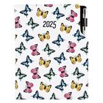 Kalendarz książkowy DESIGN dzienny A5 2025 czeski - Kolorowe motyle