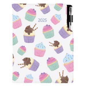 Kalendarz książkowy DESIGN dzienny A5 2025 słowacki - Cupcake