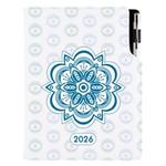 Kalendarz książkowy DESIGN dzienny A5 2026 czeski - Mandala niebieska