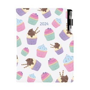 Kalendarz książkowy DESIGN dzienny B6 2024 - Cupcake