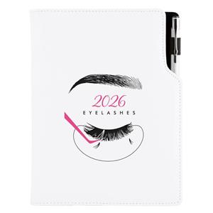 Kalendarz książkowy DESIGN dzienny B6 2026 polski - Kosmetyczny Eyelashes