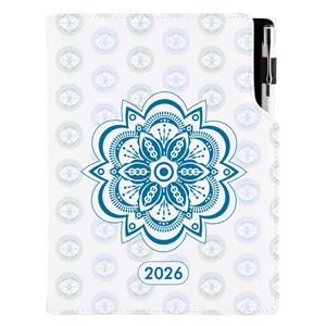 Kalendarz książkowy DESIGN dzienny B6 2026 polski - Mandala niebieska