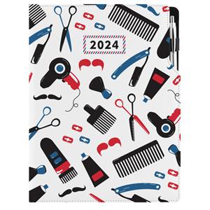 Kalendarz książkowy DESIGN tygodniowy A4 2024 - Barber