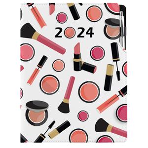 Kalendarz książkowy DESIGN tygodniowy A4 2024 - Make up