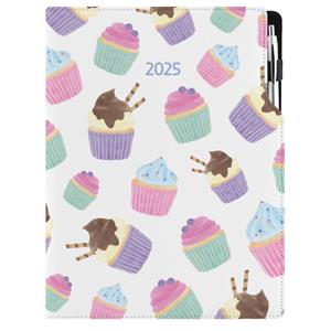 Kalendarz książkowy DESIGN tygodniowy A4 2025 - Cupcake