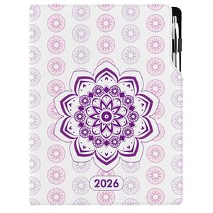 Kalendarz książkowy DESIGN tygodniowy A4 2026 - Mandala fioletowa