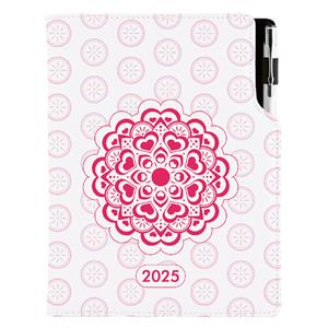 Kalendarz książkowy DESIGN tygodniowy A5 2025 czeski - Mandala czerwona