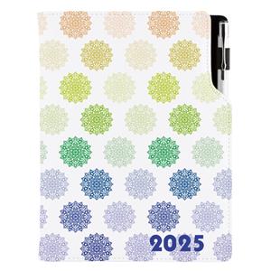 Kalendarz książkowy DESIGN tygodniowy A5 2025 czeski - Mandala kolorowy