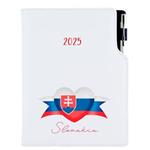 Kalendarz książkowy DESIGN tygodniowy A5 2025 polski - biały - Słowacja - flaga