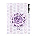 Kalendarz książkowy DESIGN tygodniowy B6 2024 - Mandala fioletowa