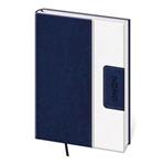 Kalendarz książkowy dzienny A5 2025 Classic - niebieski/biały