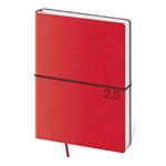 Kalendarz książkowy dzienny A5 2025 Flexio - czerwony