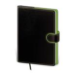 Kalendarz książkowy dzienny A5 2025 Flip - czarny/zielony