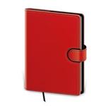 Kalendarz książkowy dzienny A5 2025 Flip - czerwony/czarny