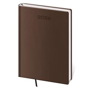 Kalendarz książkowy dzienny A5 2026 Soft - brązowy