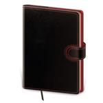 Kalendarz książkowy dzienny B6 2024 Flip - czarny/czerwony