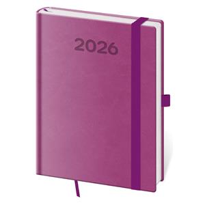 Kalendarz książkowy dzienny B6 2026 Print Pop - fioletowy