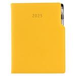 Kalendarz książkowy GEP z długopisem dzienny A4 2025 CZ/SK - żółty