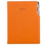 Kalendarz książkowy GEP z długopisem tygodniowy A4 2025 CZ/SK - pomarańczowy
