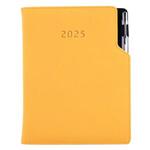 Kalendarz książkowy GEP z długopisem tygodniowy B5 2025 CZ/SK - musztardowy