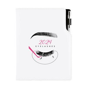 Kalendarz książkowy KOSMETYCZNY Eyelashes - DESIGN dzienny A5 2024 czeski