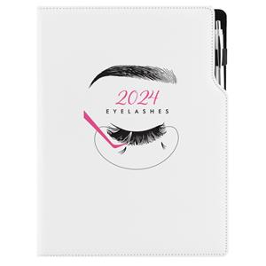 Kalendarz książkowy KOSMETYCZNY Eyelashes - DESIGN tygodniowy A4 2024