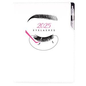 Kalendarz książkowy KOSMETYCZNY Eyelashes - DESIGN tygodniowy A4 2025